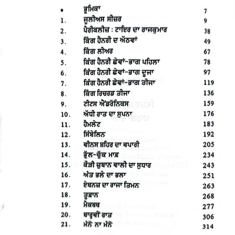 William Shakespeare Dian Chonvian Kahania | ਵਿਲੀਅਮ ਸ਼ੇਕਸਪੀਅਰ ਦੀਆਂ ਚੋਣਵੀਆਂ ਕਹਾਣੀਆਂ