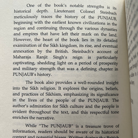 The PUNJAUB Begin brief account of the Country Of Sikhs