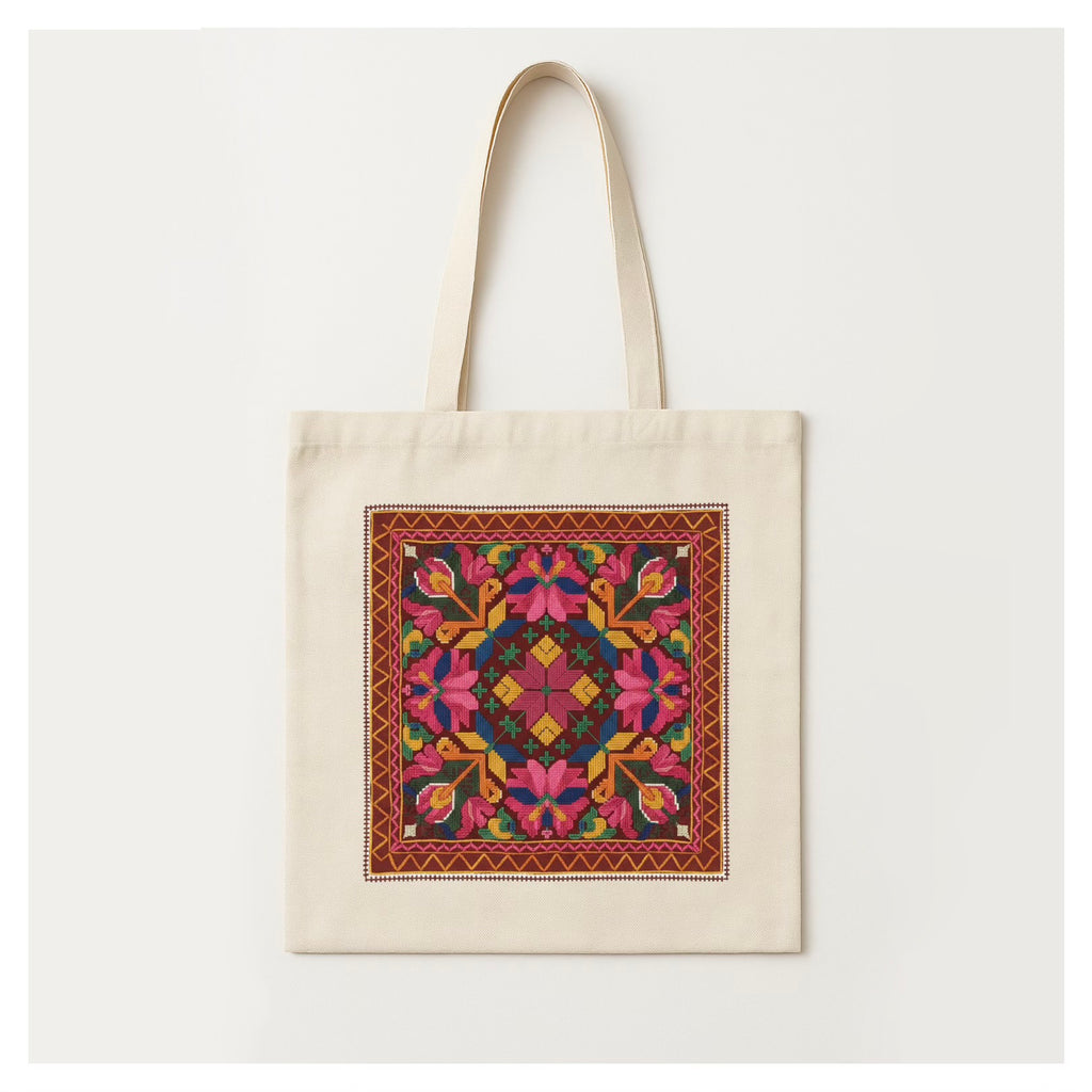 Phulkari Print- Tote Bag