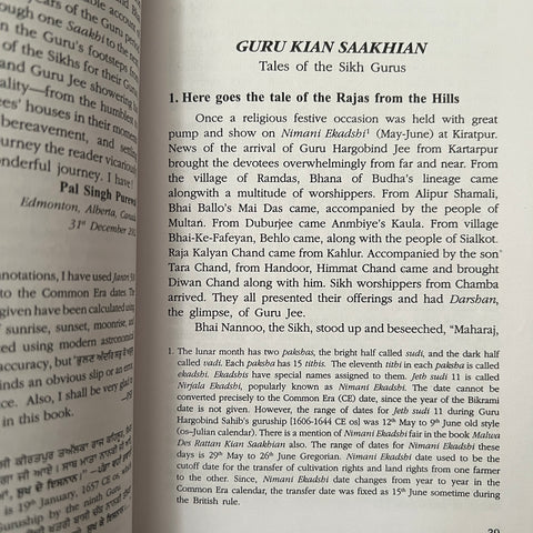 Guru Kian Sakhian Tales of the Sikh Gurus