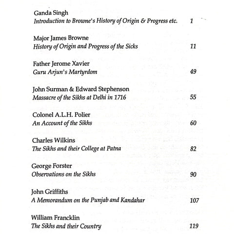 Early European Accounts of The Sikhs